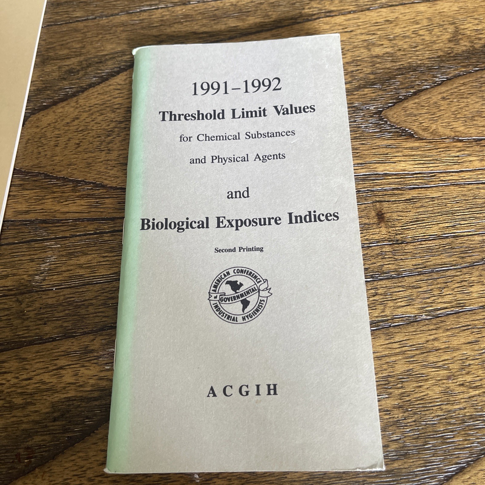 ACGIH Booklet Lot 10x Threshold Limit Values TLV BEIs 1982-1994 Vintage
