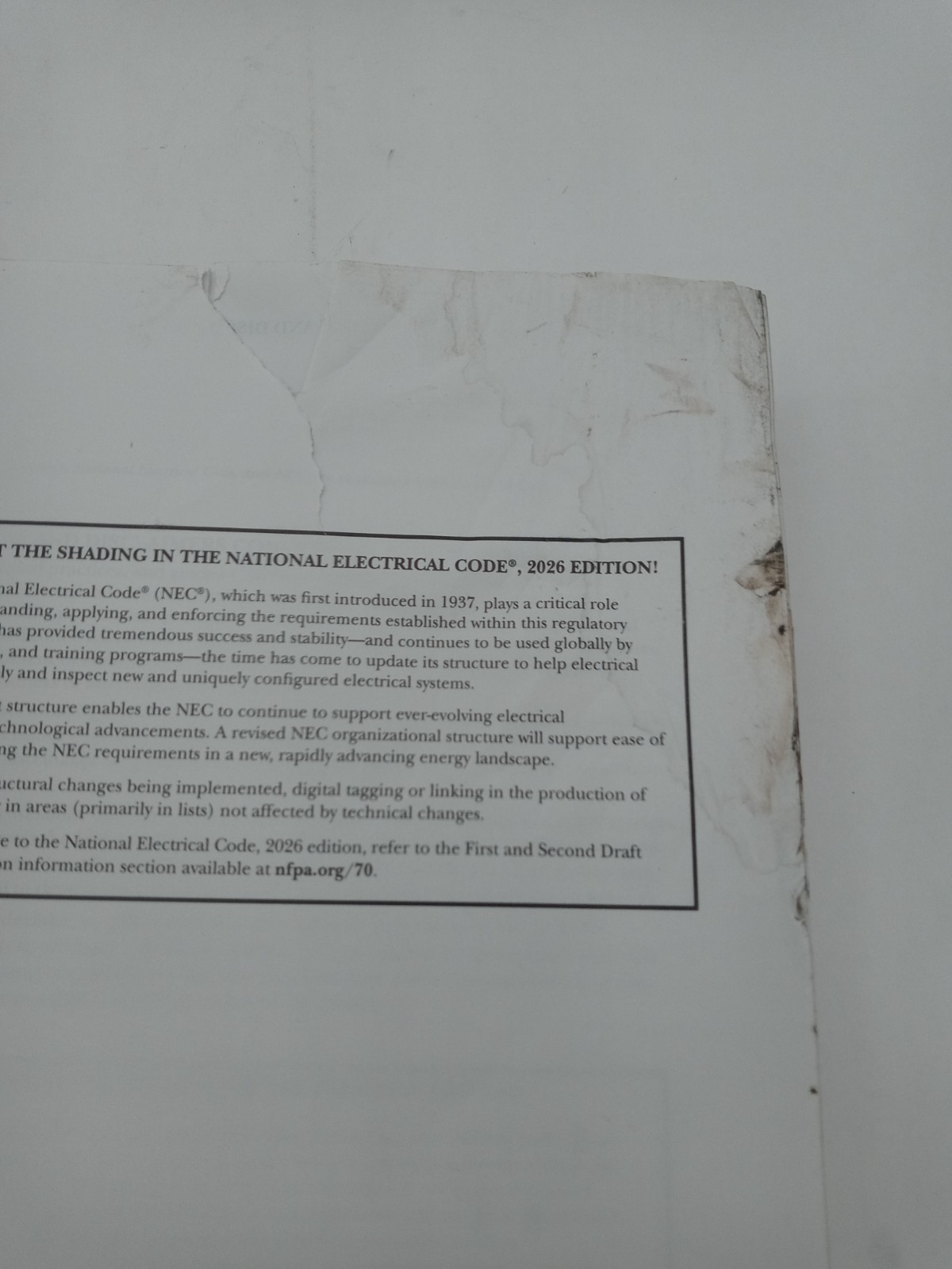 NFPA 70 National Electrical Code NEC 2026 9781455932207 See descrip.