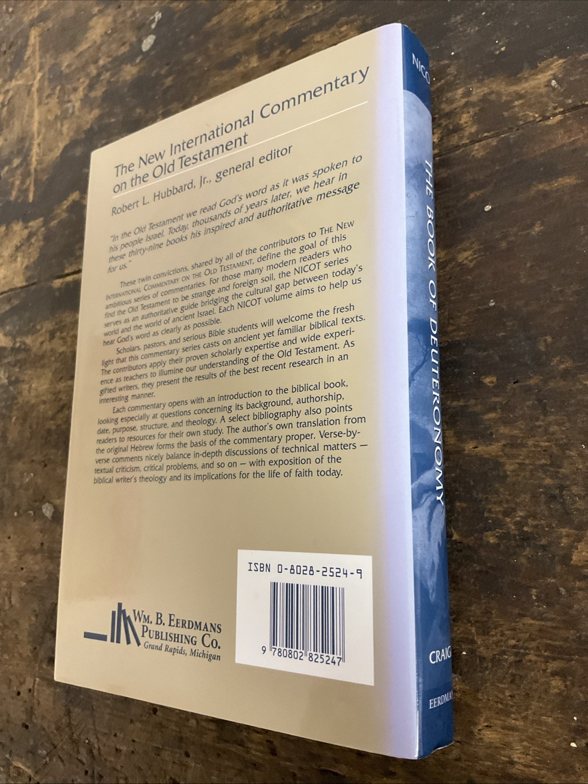 The Book of Deuteronomy by Peter C. Craigie NICOT Series (Hardcover)