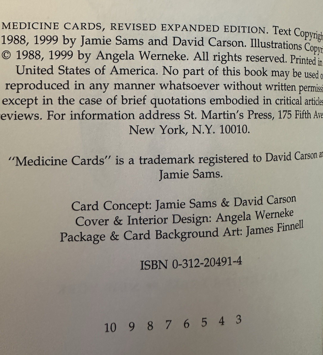Medicine Cards Book & Card Deck SET by David Carson & Jamie Sams Revised 1999