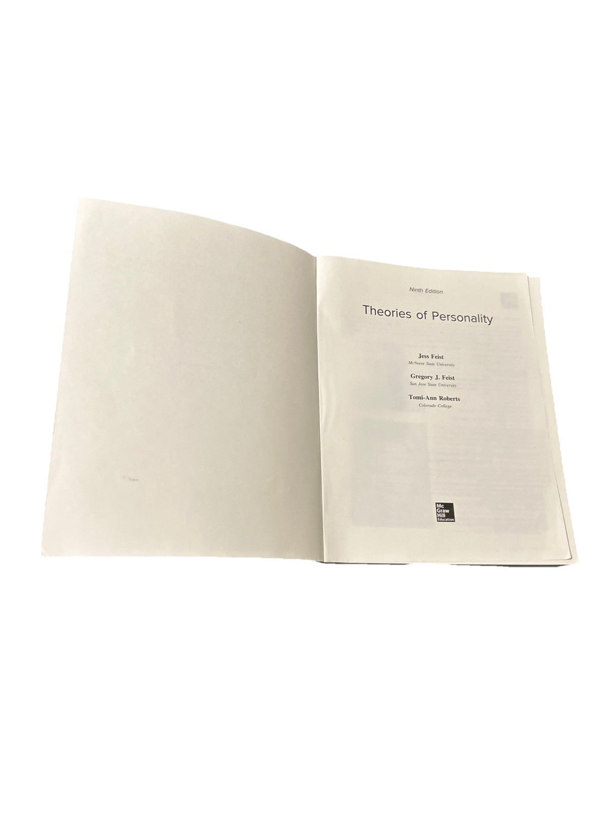 Theories of Personality (9th Edition) Jess Feist Gregory Feist Paperback
