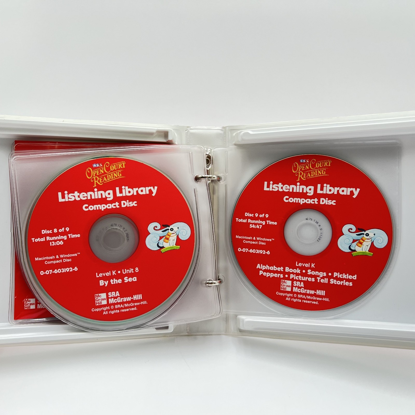 SRA Open Court Reading Preschool Level K Compact Discs Listening Library Set 9