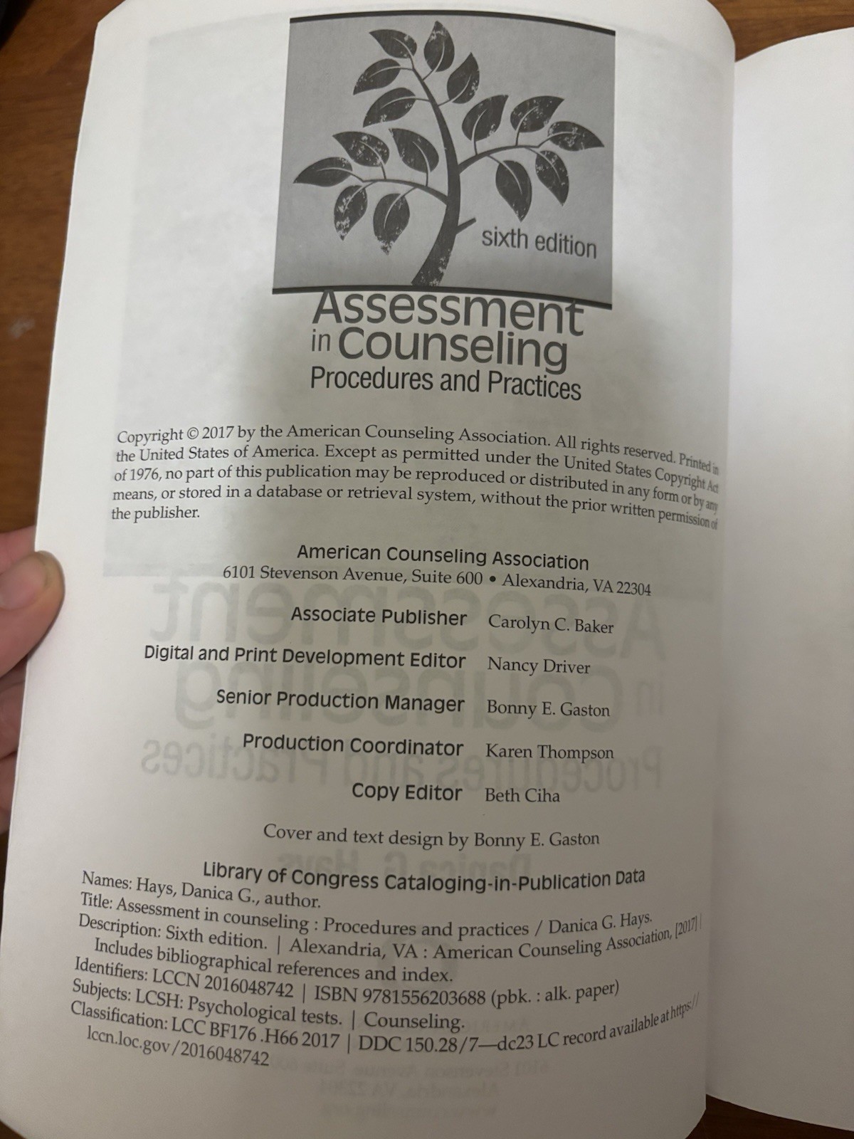 Assessment in Counseling: Procedures and Practices 6th Edition by Danica Hays