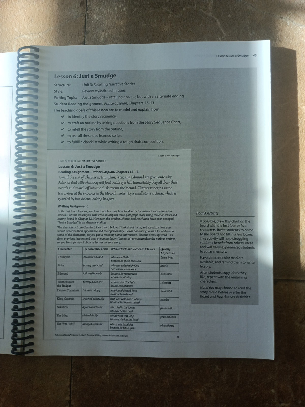 IEW Following Narnia Vol 2: Aslan’s Country Teacher’s Manual
