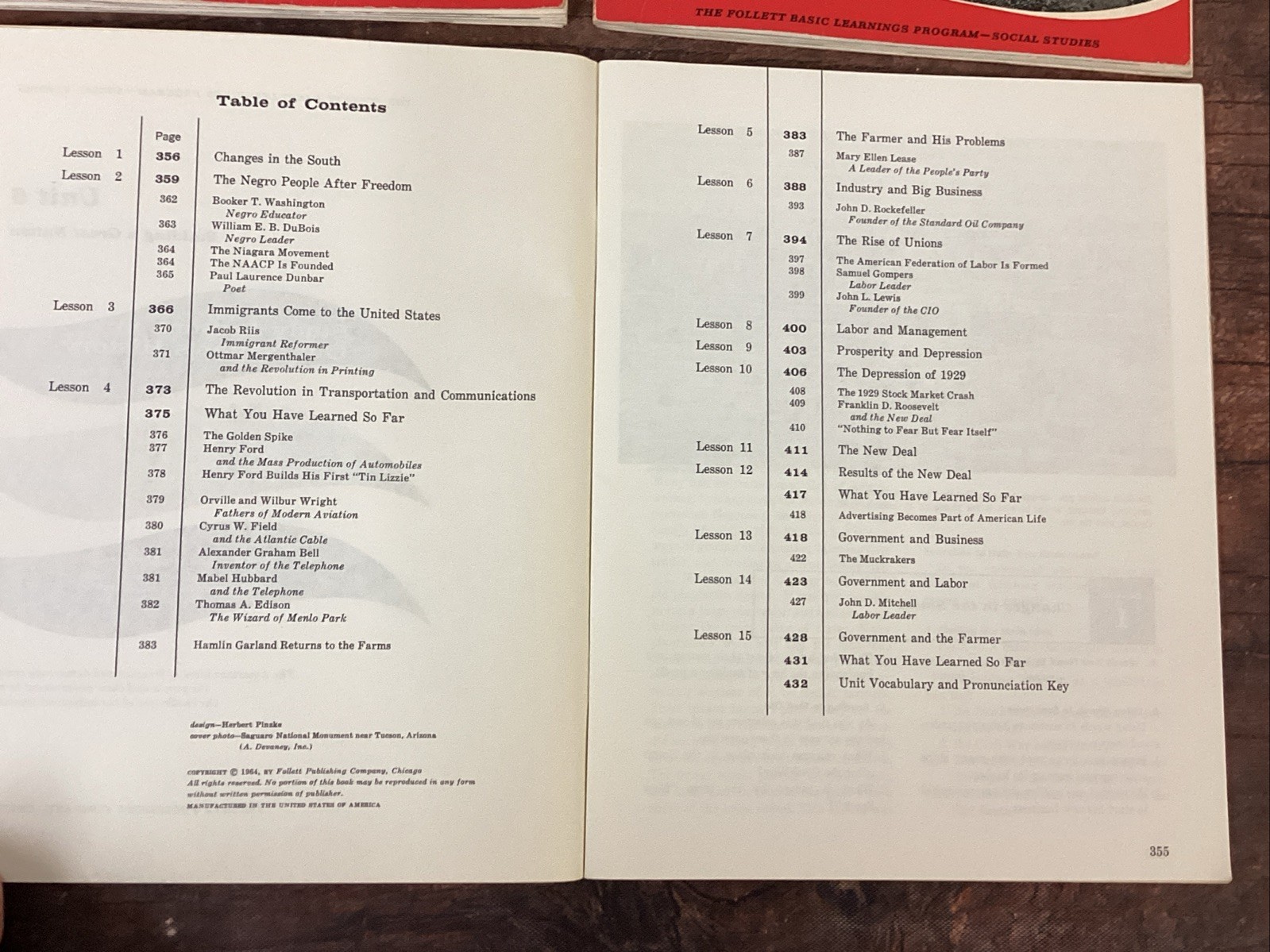 Follett Learnings 1964 Social Studies Texts (4 Units) Unused, Traditional Civics