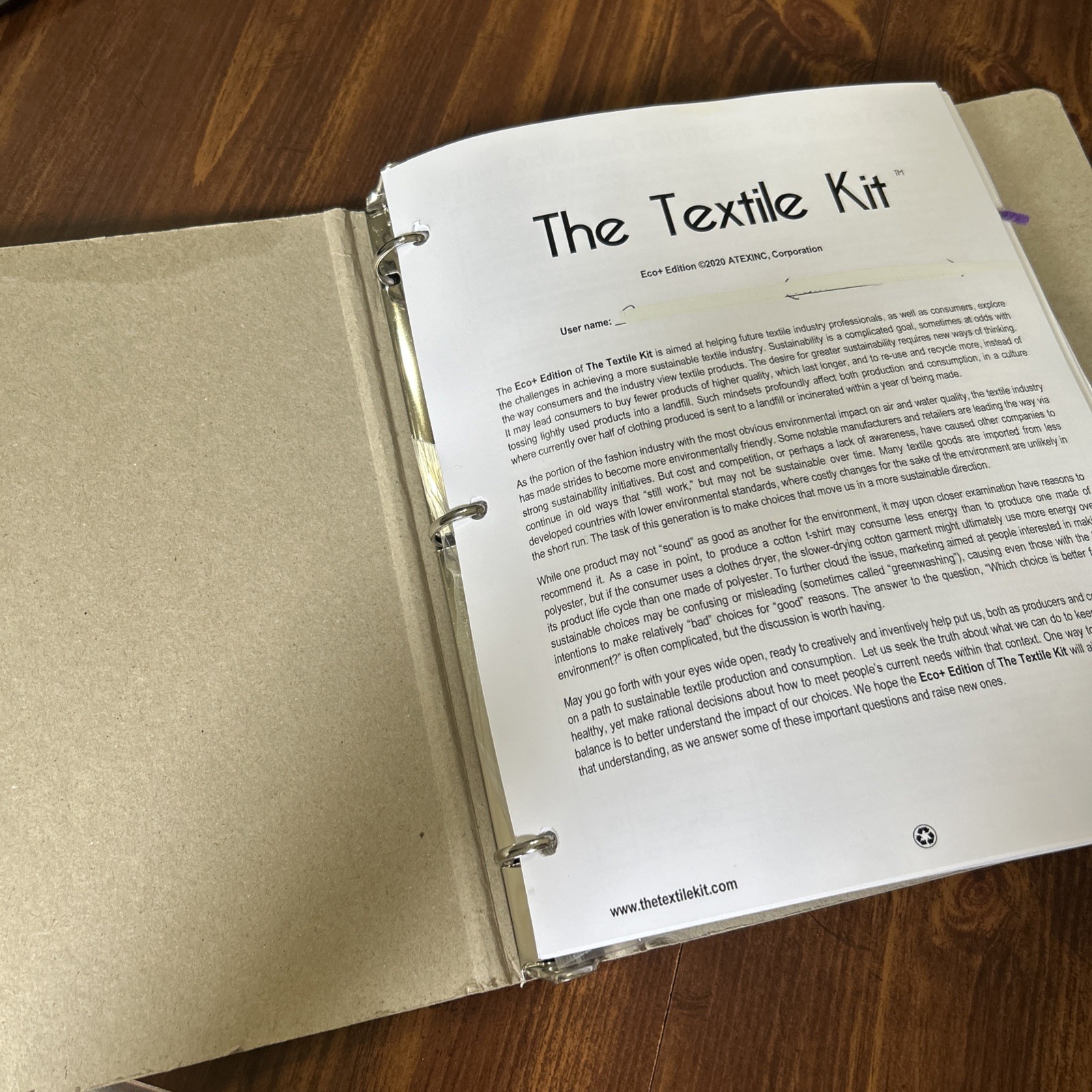 The Textile Kit: Eco Edition Textbook by Atexinc 2020 (Fabric Sample Book)