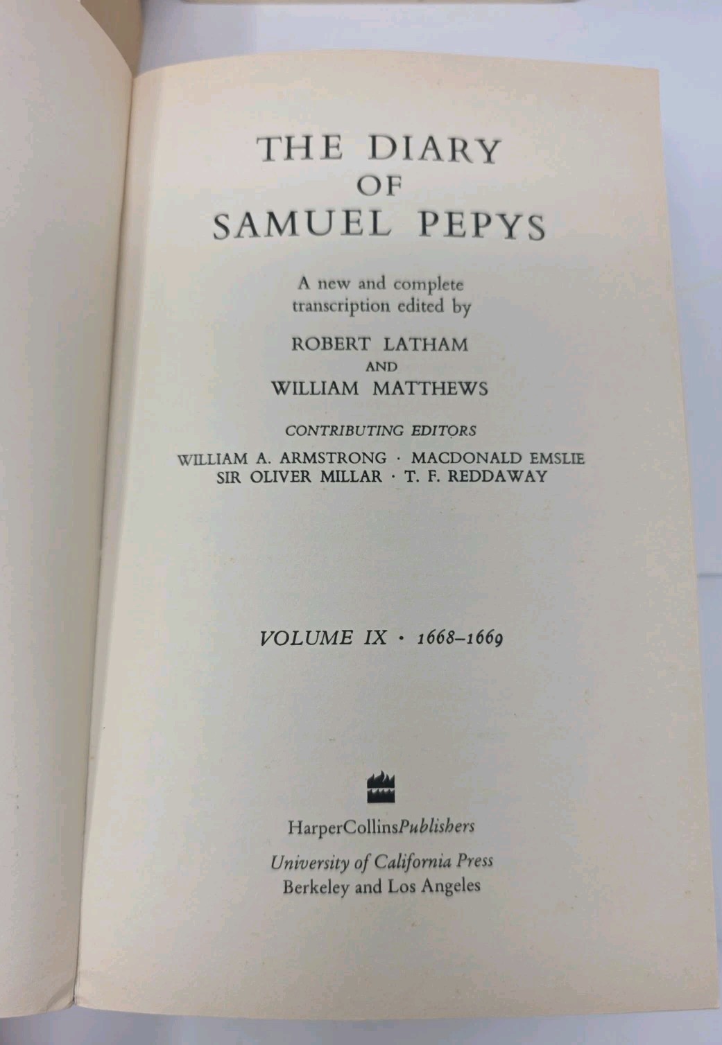 The Diary of Samuel Pepys Latham RARE 9 Volume’s Out Of 11 Lot Book Set