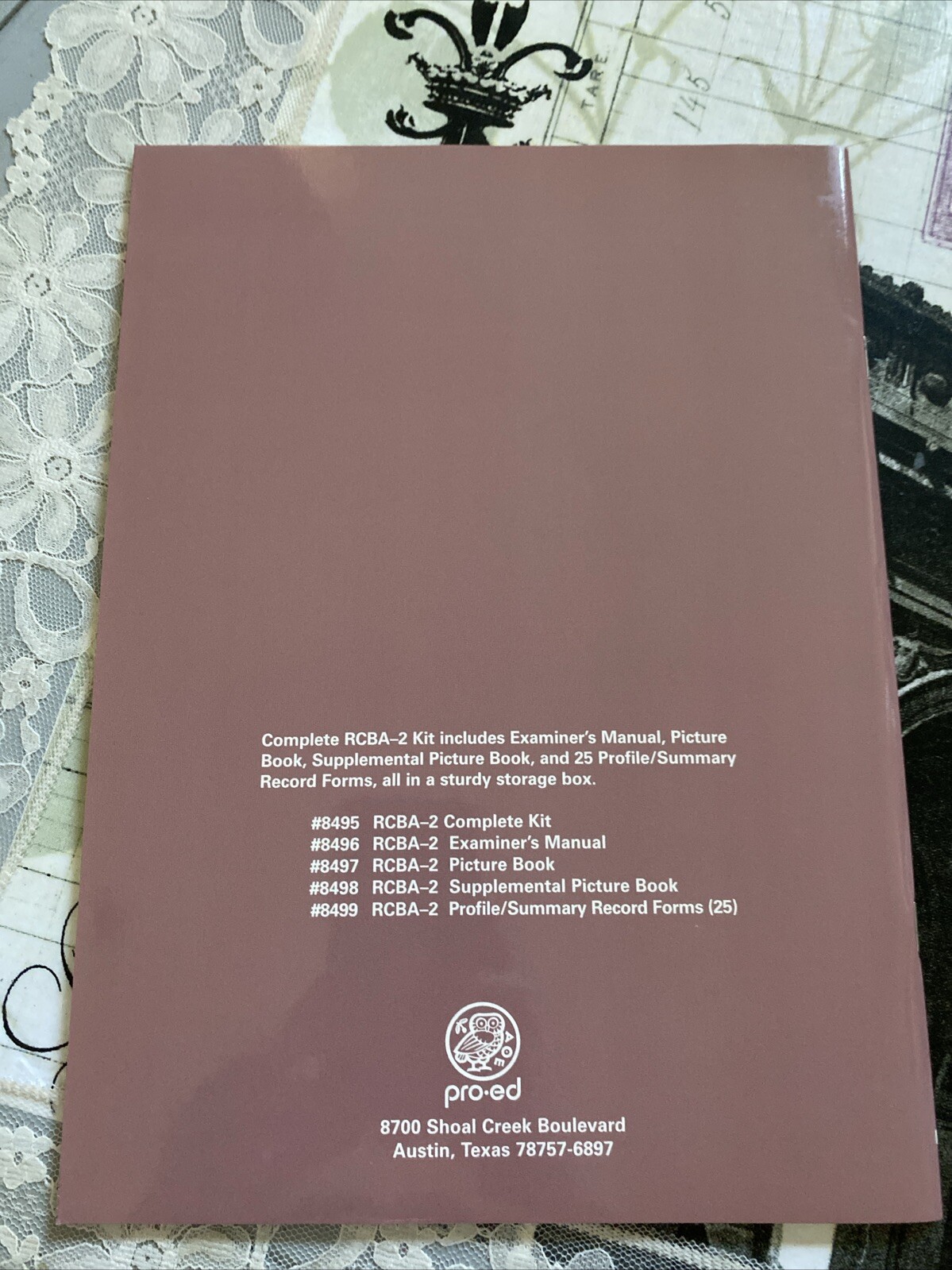 Reading Compreh Battery Aphasia-2 Adults/TBI/Neurogenic Disorders MANUAL ONLY