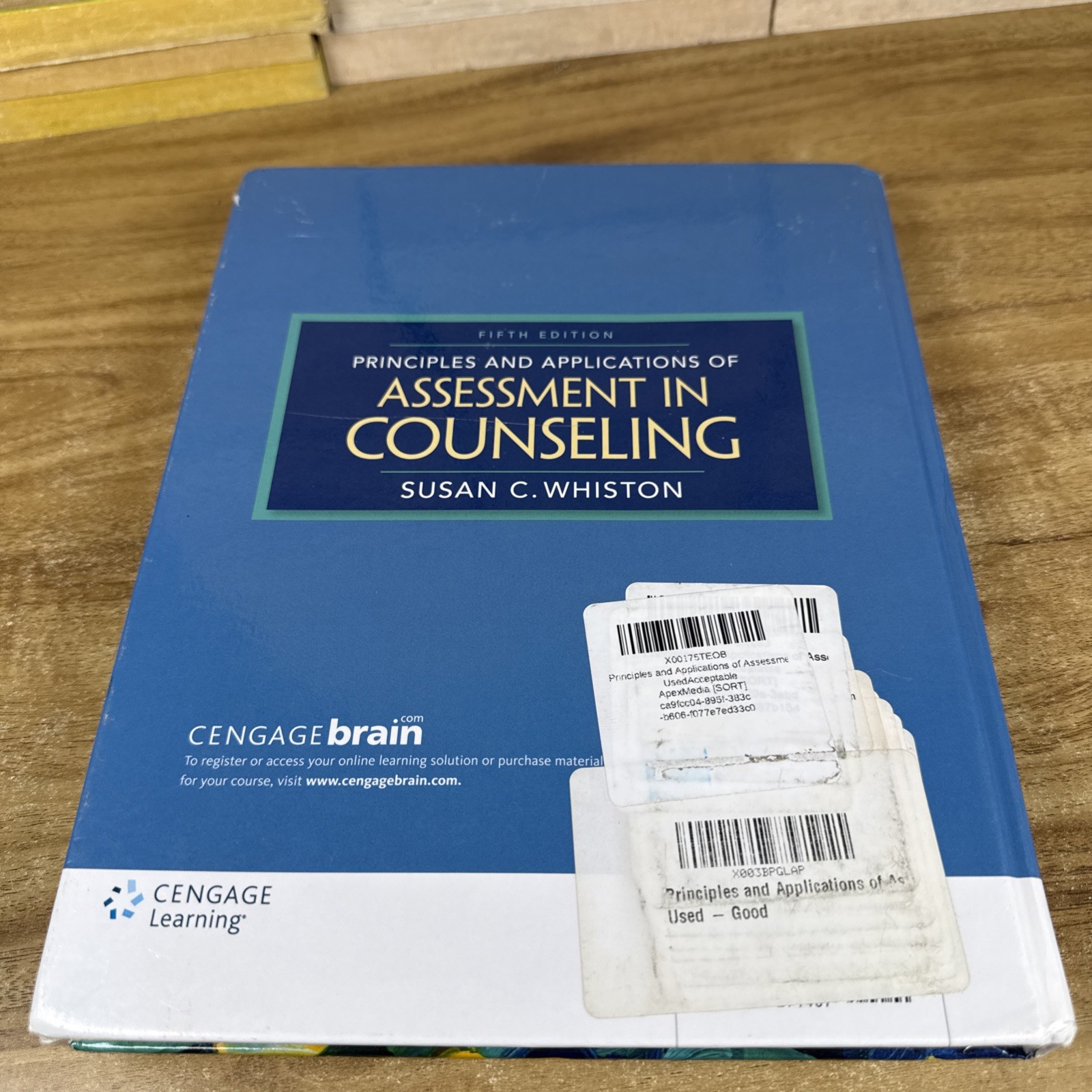 Whiston PRINCIPLES AND APPLICATIONS OF ASSESSMENT IN COUNSELING Acceptable