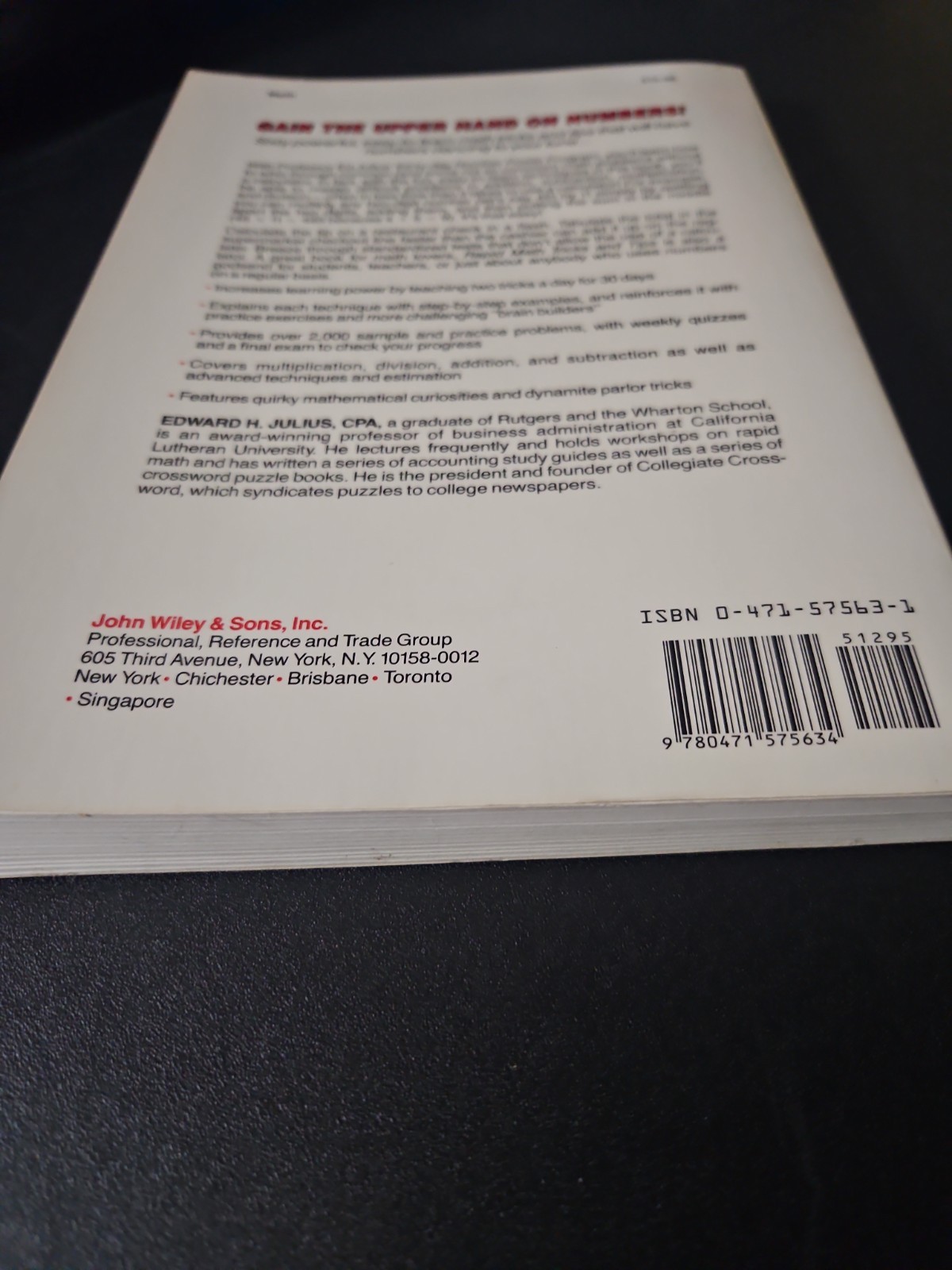 More Rapid Math: Tricks and Tips : 30 Days to Number Mastery by Edward H. Julius