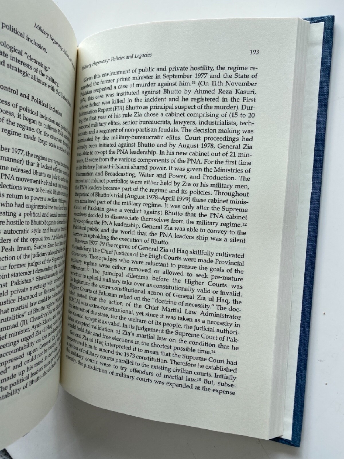 CIVIL-MILITARY RELATIONS IN PAKISTAN by Saeed Shafqat : 1997 Westview : Bhutto