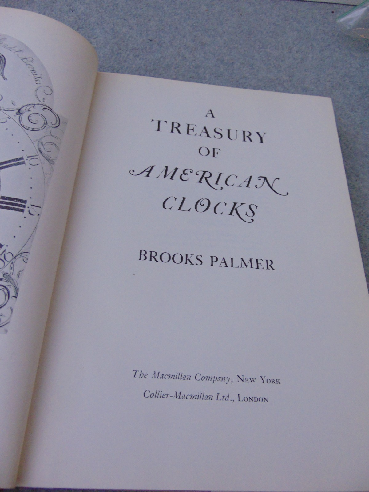 A TREASURY OF AMERICAN CLOCKS BY BROOKS PALMER BOOK