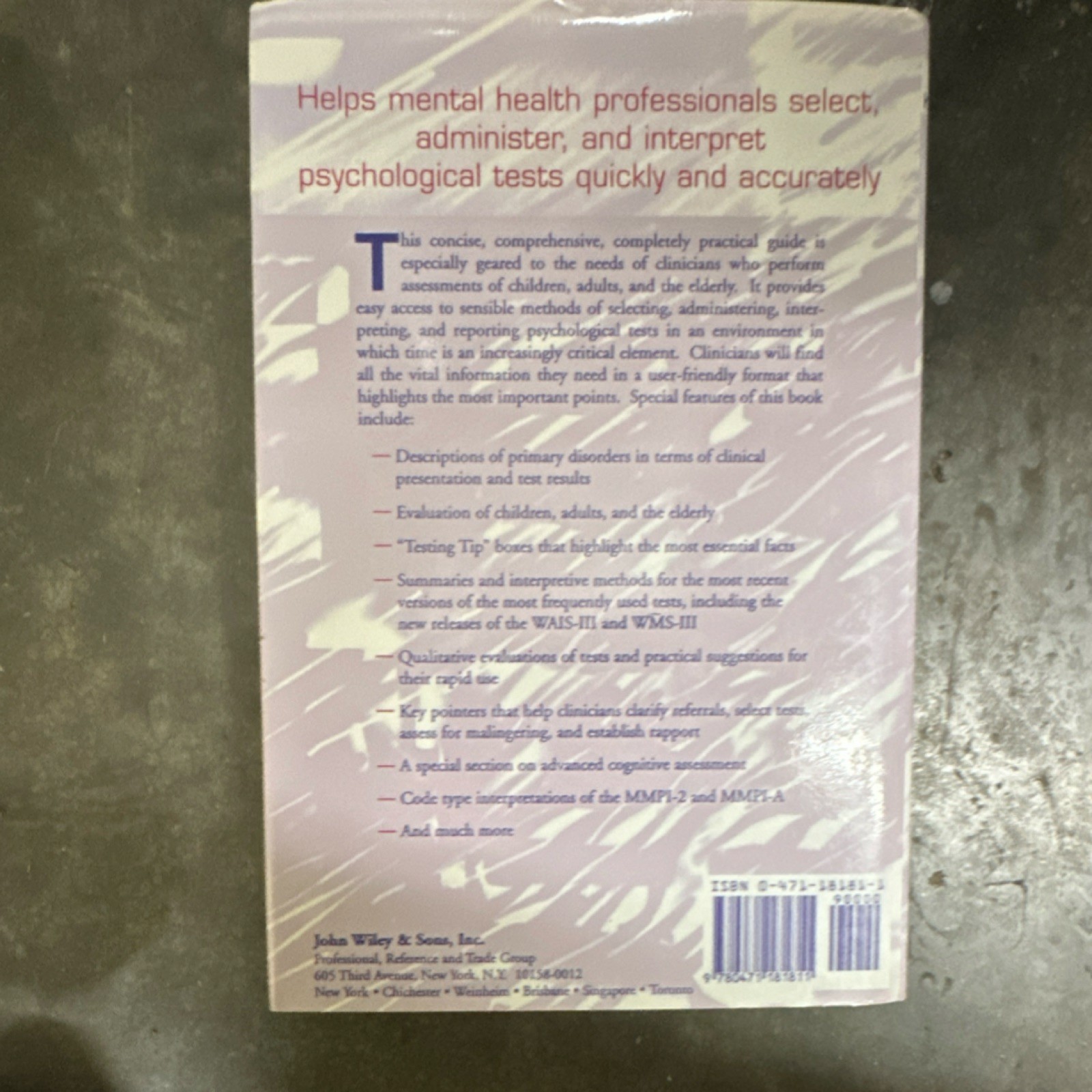 John Wiley & Sons Rapid Psychological Assessment by Olin & Keatinge Book 1998