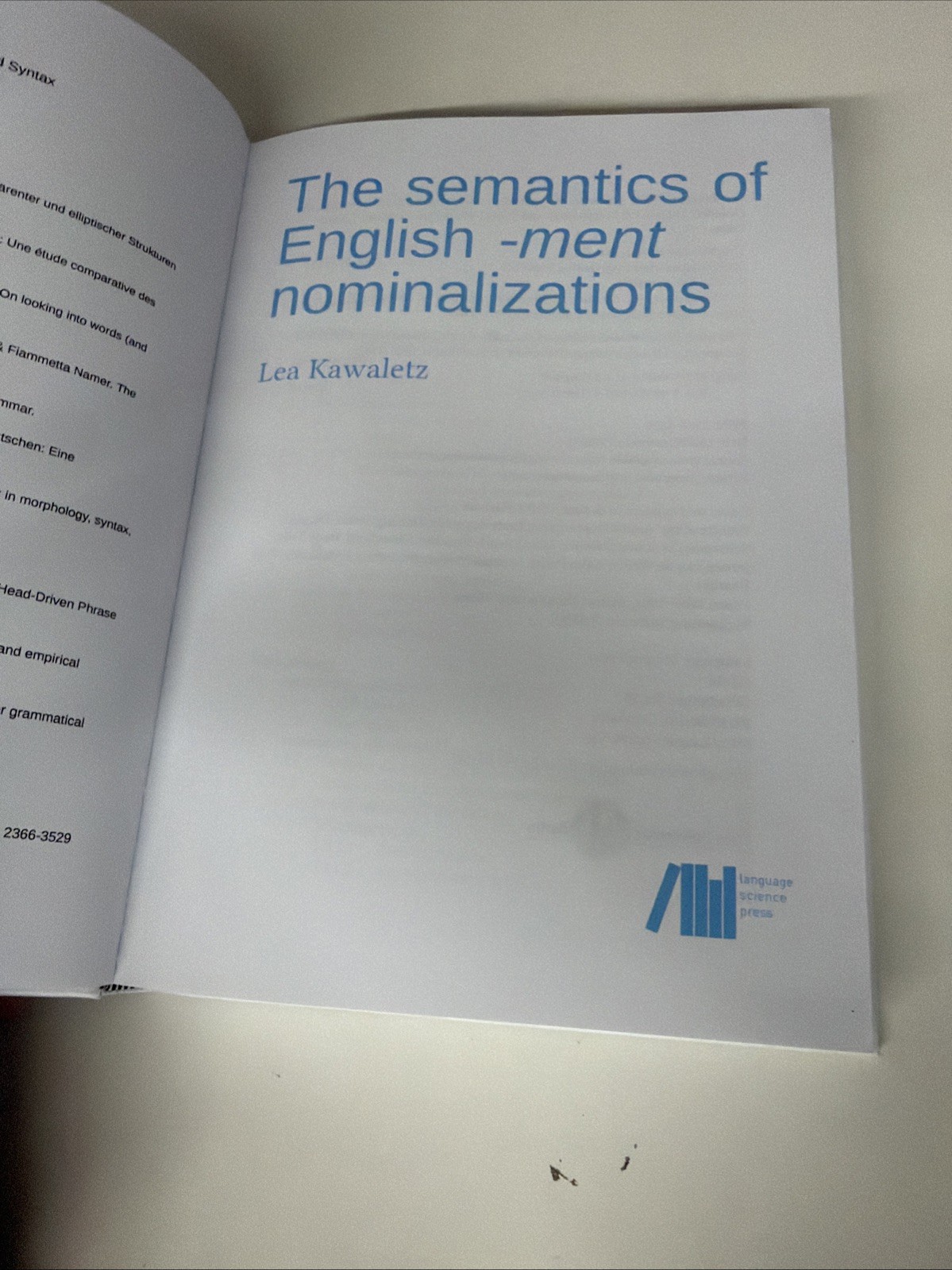 The semantics of English -ment nominalizations by Lea Kawaletz NEW/OTHER