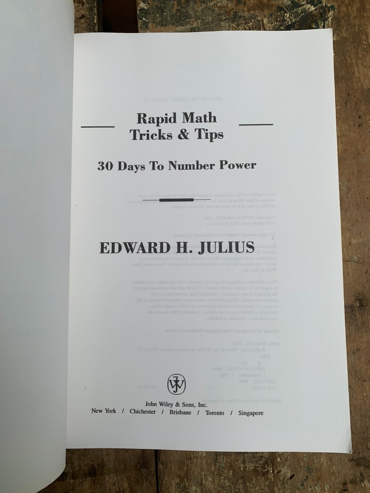 Rapid Math: Tricks and Tips: 30 Days to Number Mastery – Paperback like new 1992