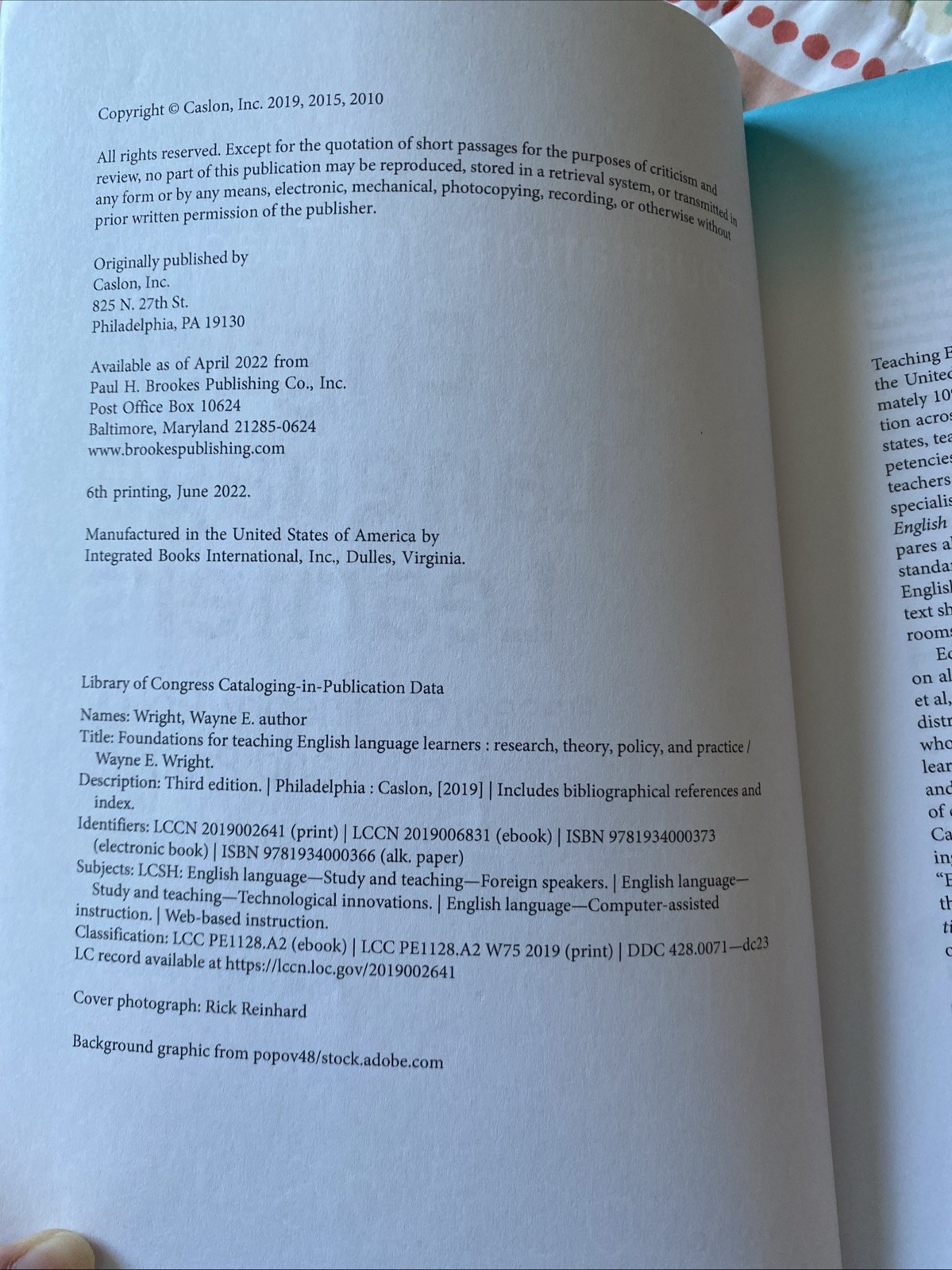 Foundations for Teaching English Language Learners: Research, Theory, Policy…