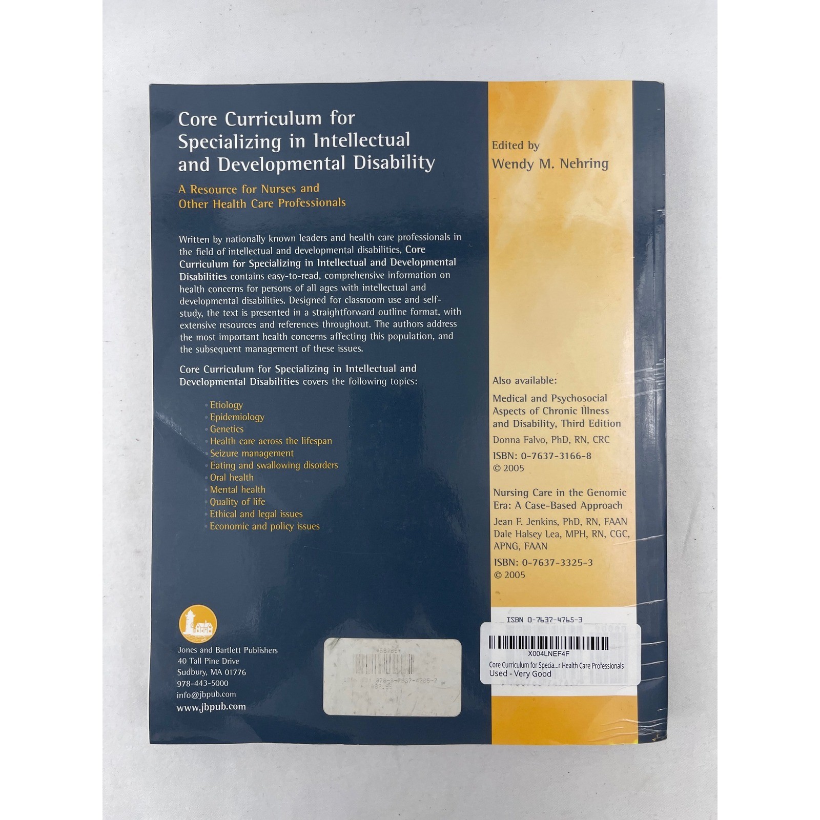 Jones and Bartlett Core Curriculum Intellectual Developmental Disability