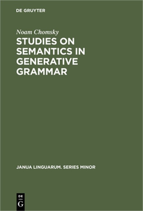 Studies on Semantics in Generative Grammar (Hardback or Cased Book)