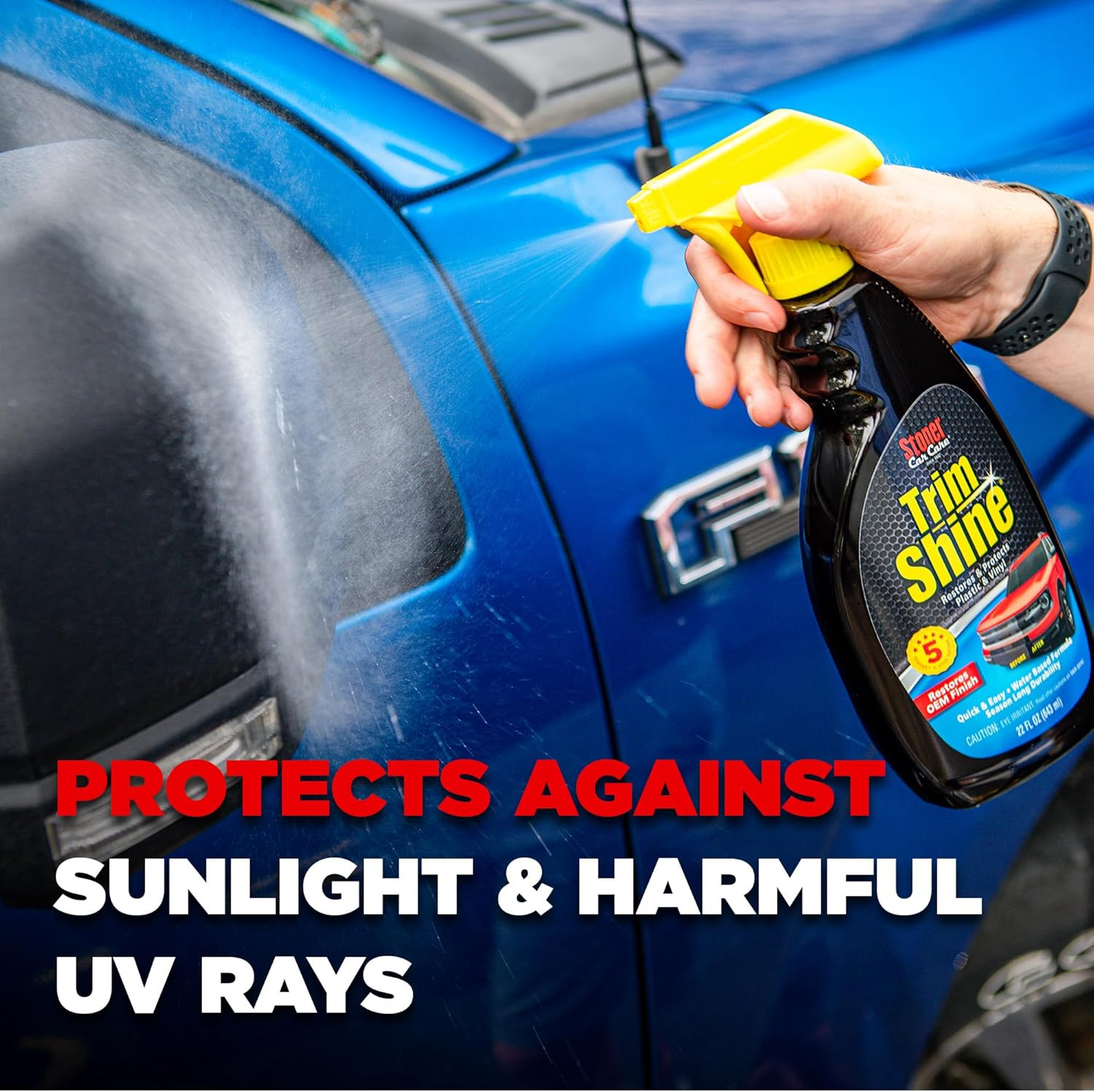 Trim Shine Black – Vinyl & Plastic Restorer for Cars, 22 Fl Oz (2-Pack)