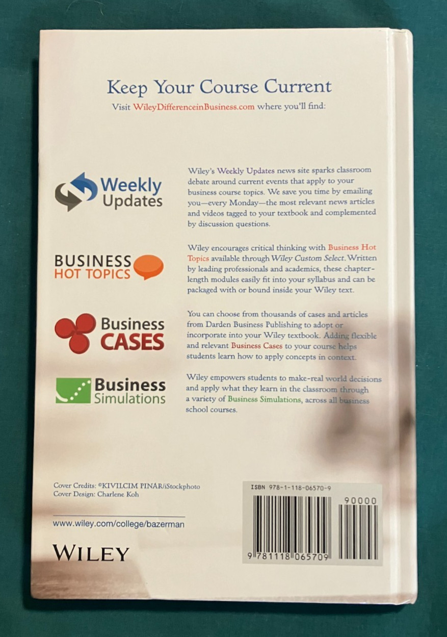 Judgment in Managerial Decision Making by Don A. Moore…