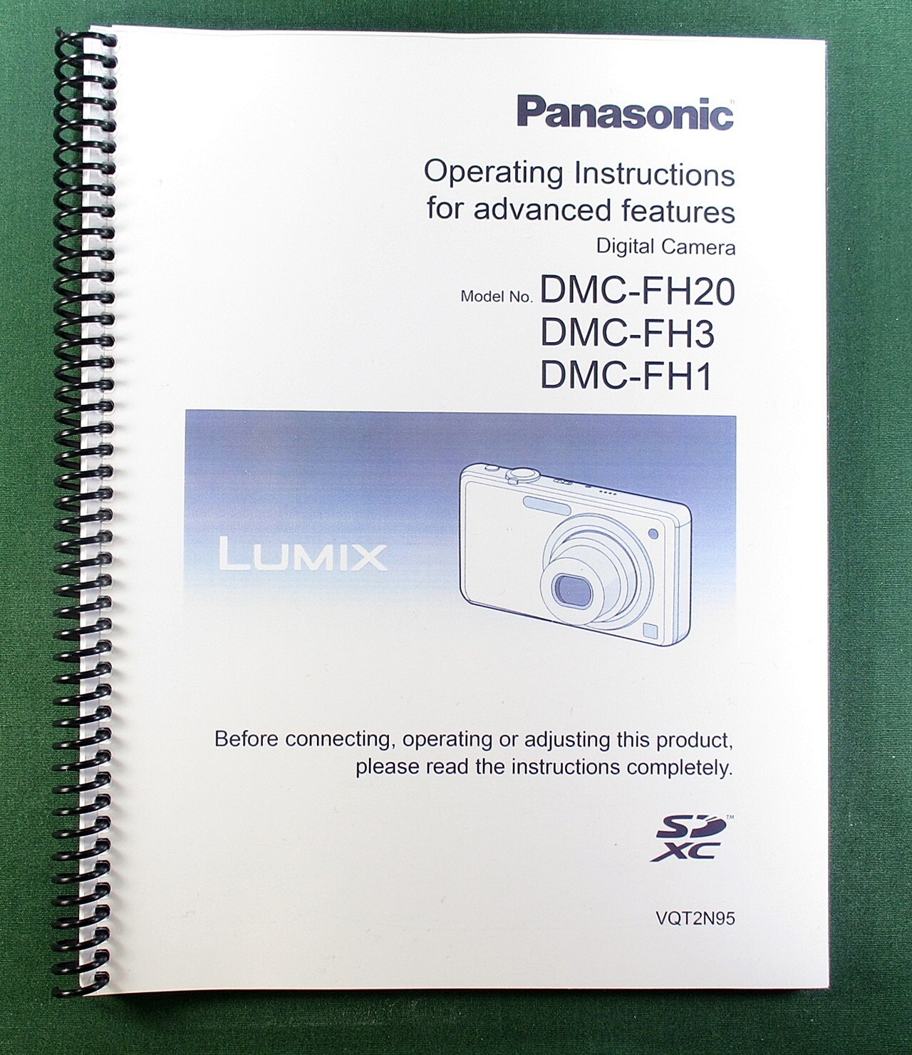 Panasonic Lumix DMC-FH1 DMC-FH3 Advanced Owner’s Manual 143 Pages & Clear Covers