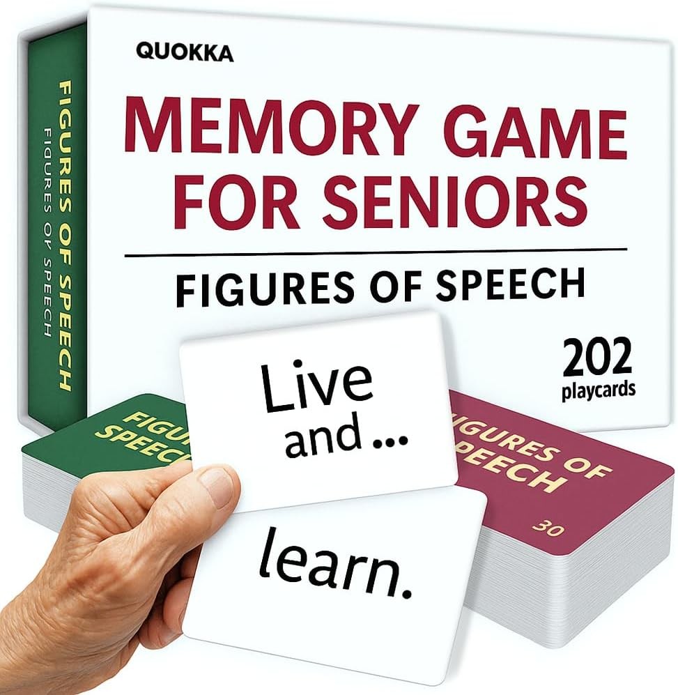 QUOKKA Elderly Memory Games for Seniors – 202 Cards for Alzheimer’s or Dementi