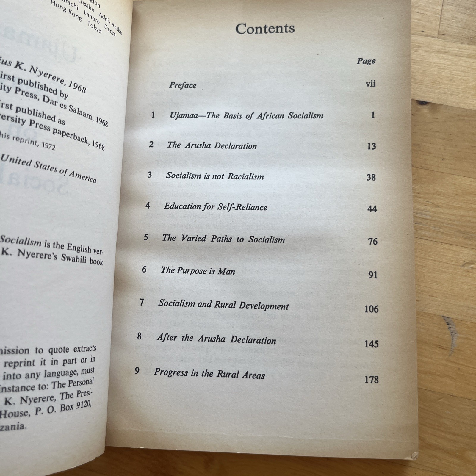 1973 Ujamaa- Essays on Socialism, Julius K Nyerere, Tanzanian History, Vtg Ppbk