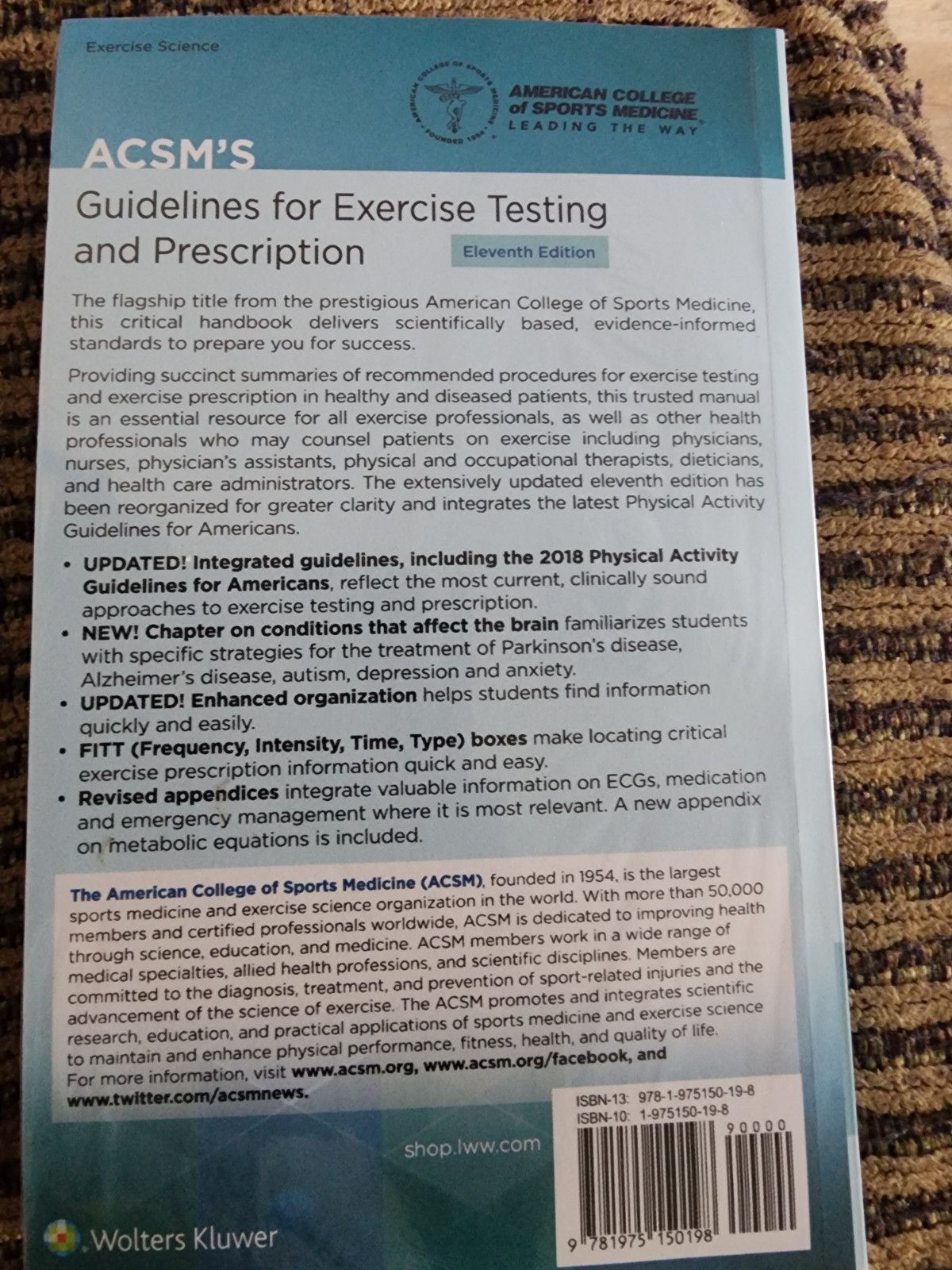 Acsm’s Guidelines for Exercise Testing and Prescription by Gary Liguori: New