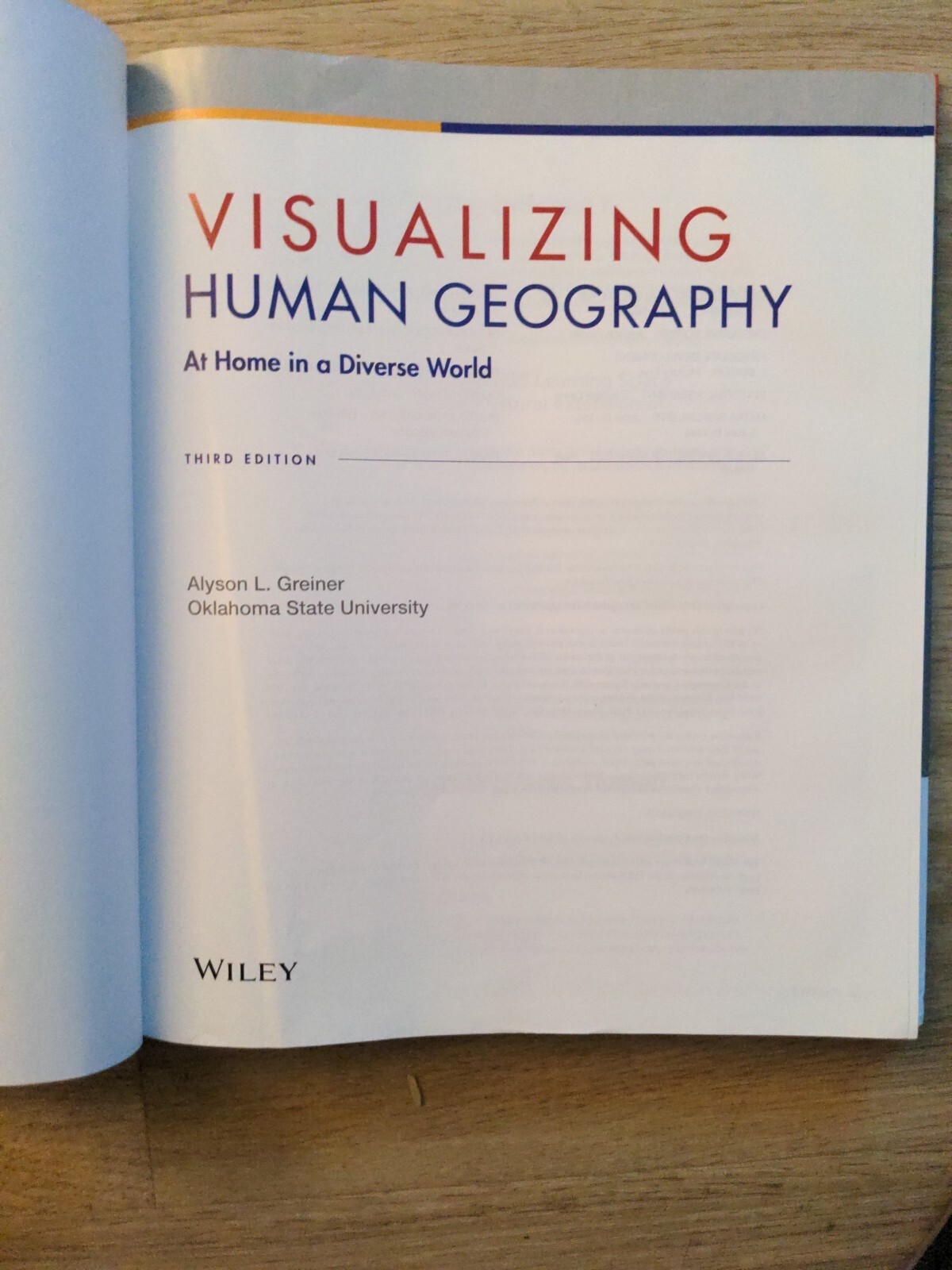Visualizing Ser.: Visualizing Human Geography : At Home in a Diverse World by…