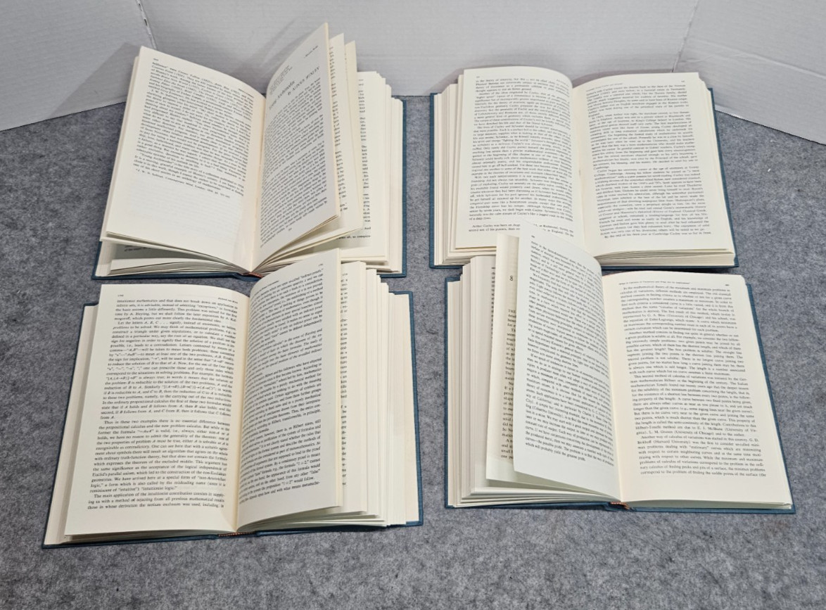 The World of Mathematics Volumes 1-4 by James R. Newman 1956 Hardcover Vintage