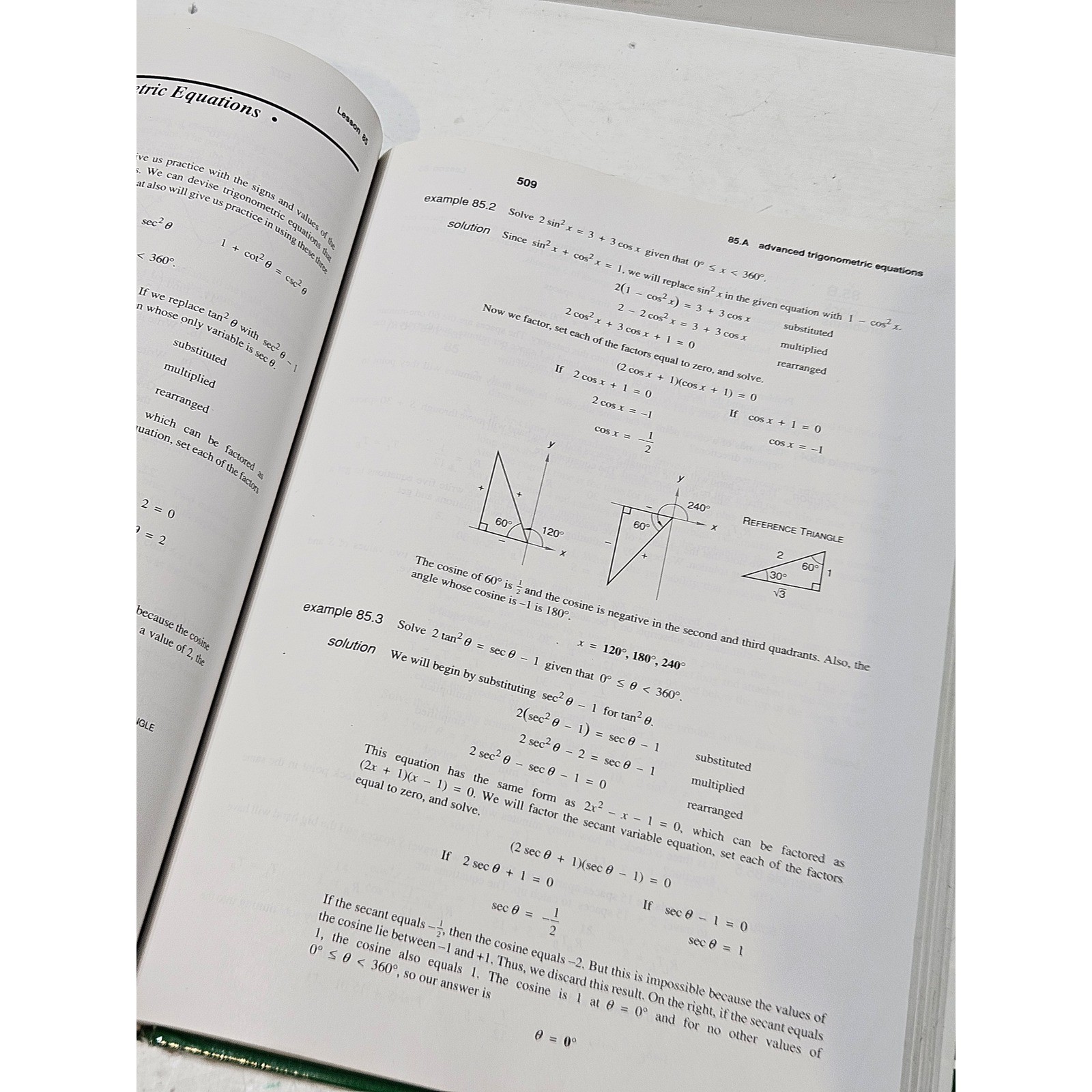 Advanced Mathematics Saxon Textbook and Solutions Manual Second Edition Set