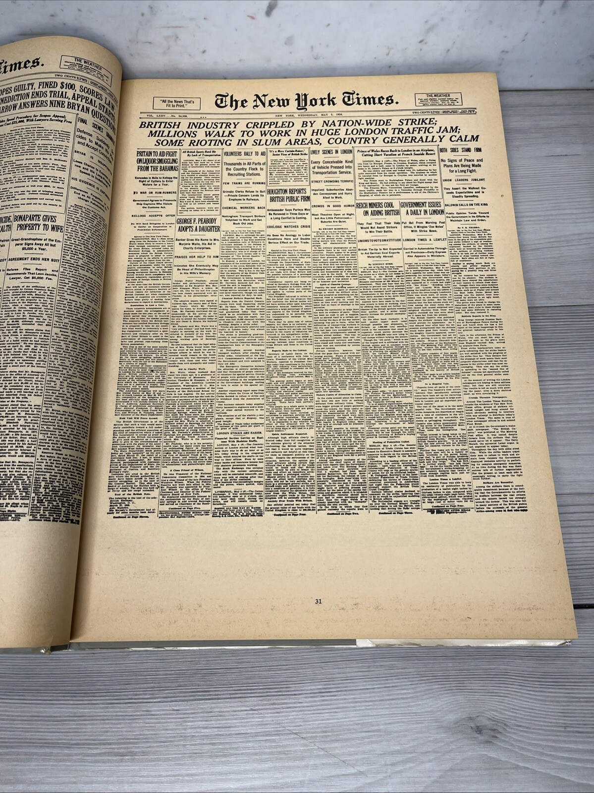 The New York Times – Page One The Major Events 1920-1975 – Disasters – Lot Of 3.