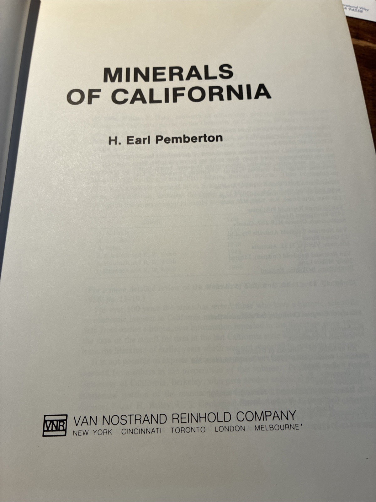 Minerals of California by H. Earl Pemberton HBDJ Rare 1983 Maps, Illustrated