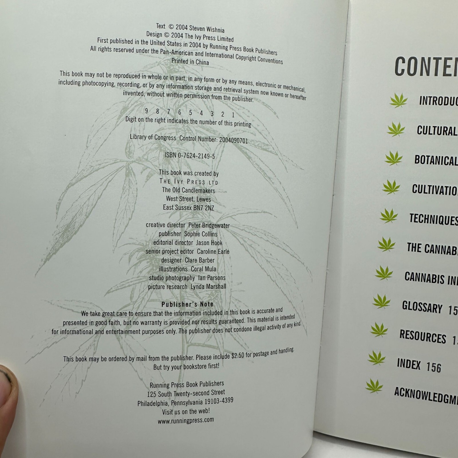 Cannabis Companion by Steven Wishnia Paperback Running Press