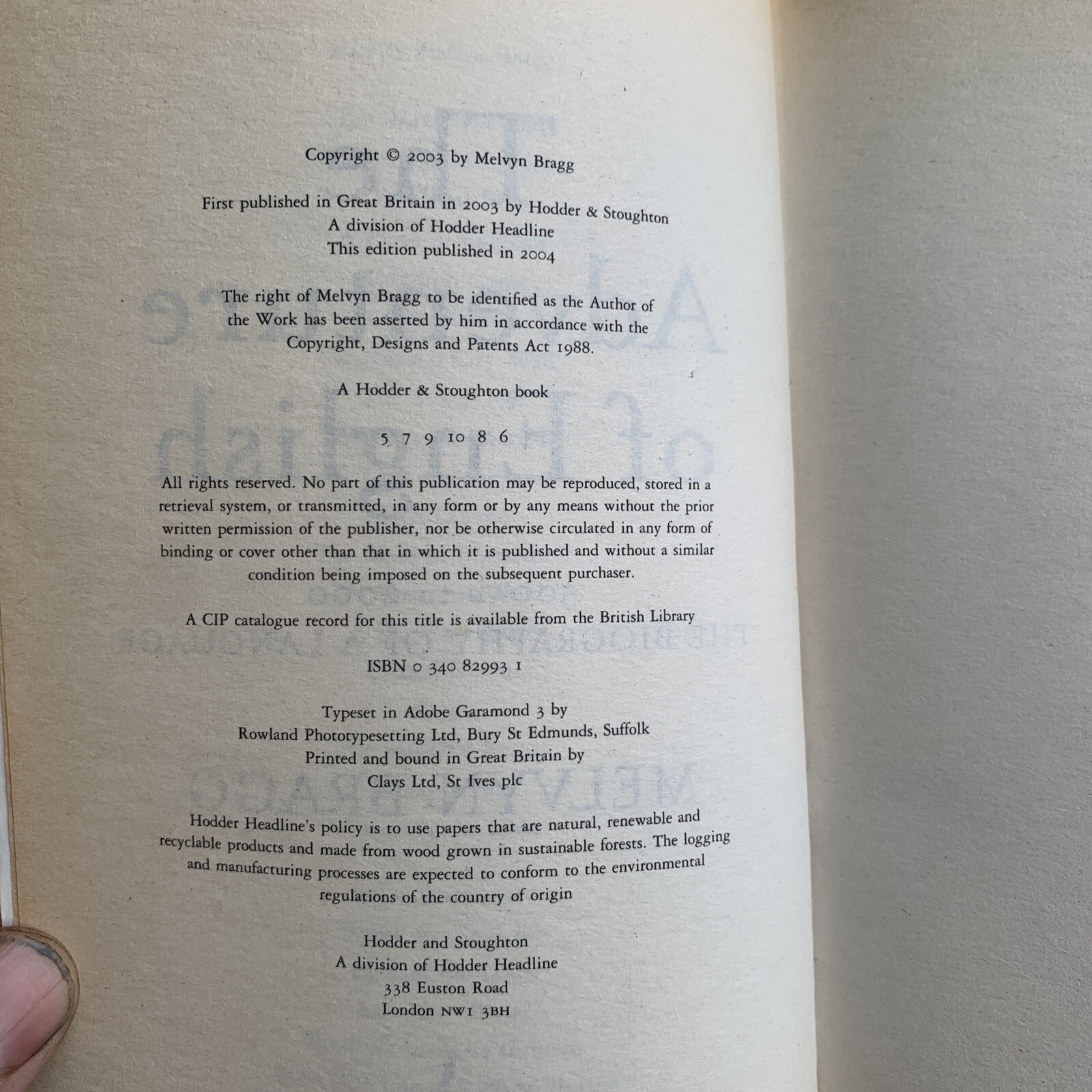 An Adventure of English by Melvyn Bragg Bragg (Paperback, 2004)