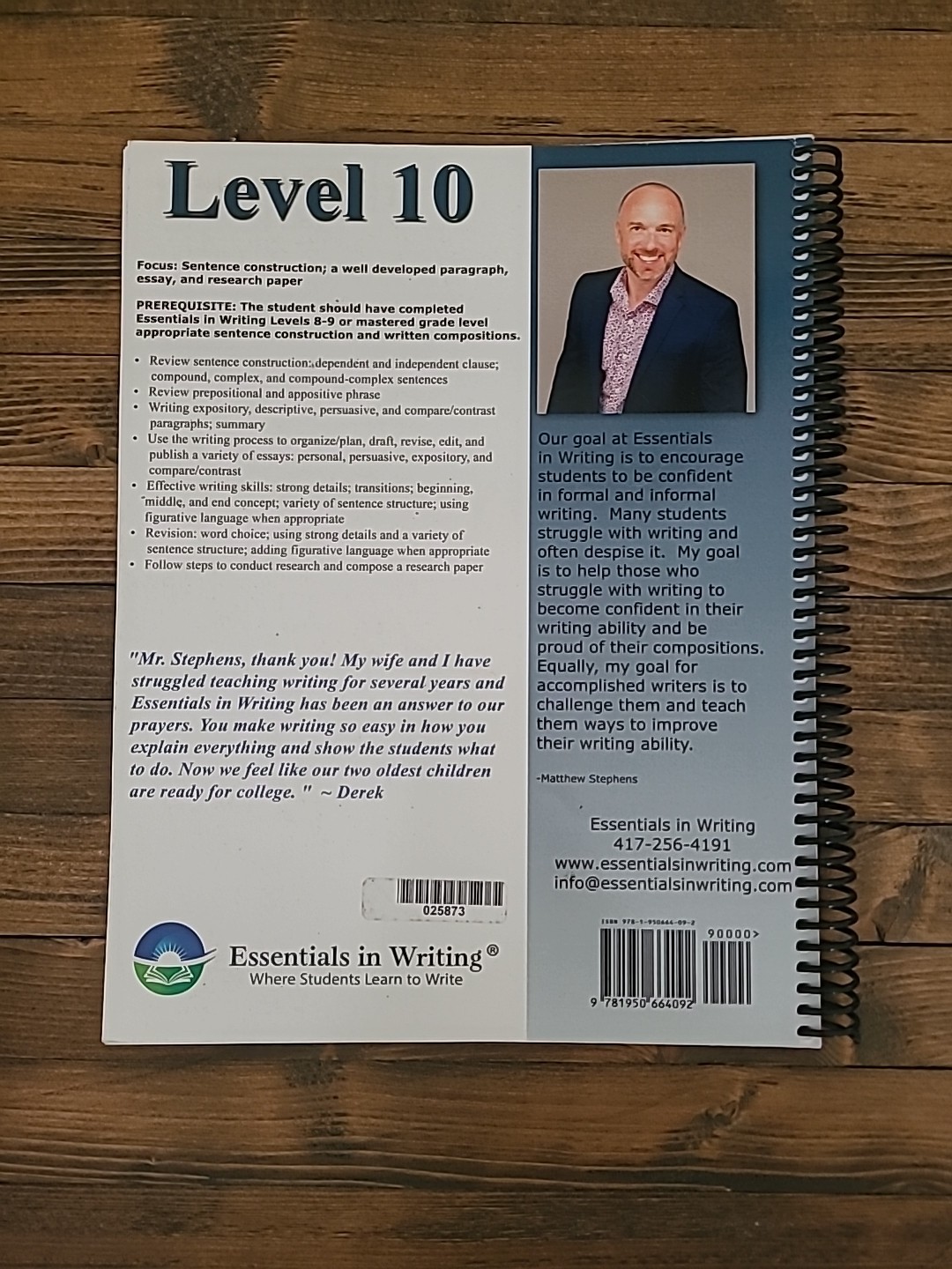 Essentials in Writing 10: Where Students Learn to Write