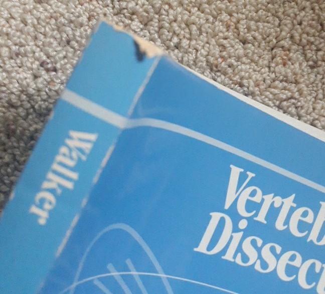 Vertebrate Dissection, Walker, 7th Edition, 1986 Trade Paperback Good