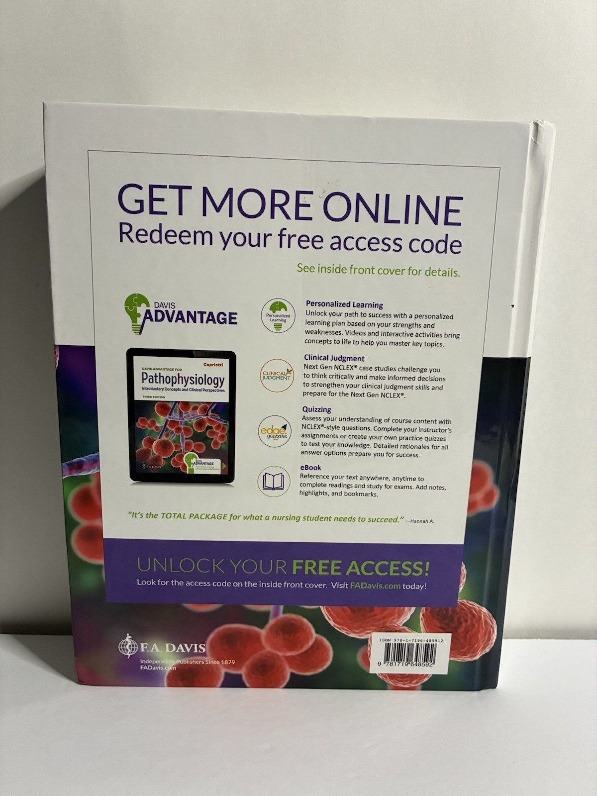 F.A. Davis Davis Advantage Pathophysiology 3rd Ed Capriotti (No Access Code)