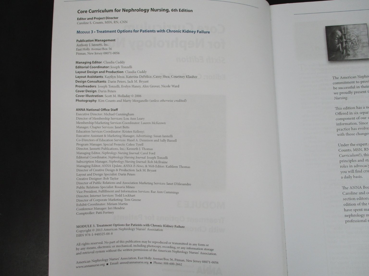 Core Curriculum for Nephrology Nursing by C. S. Counts 2015 6th Ed Module 3 ANNA