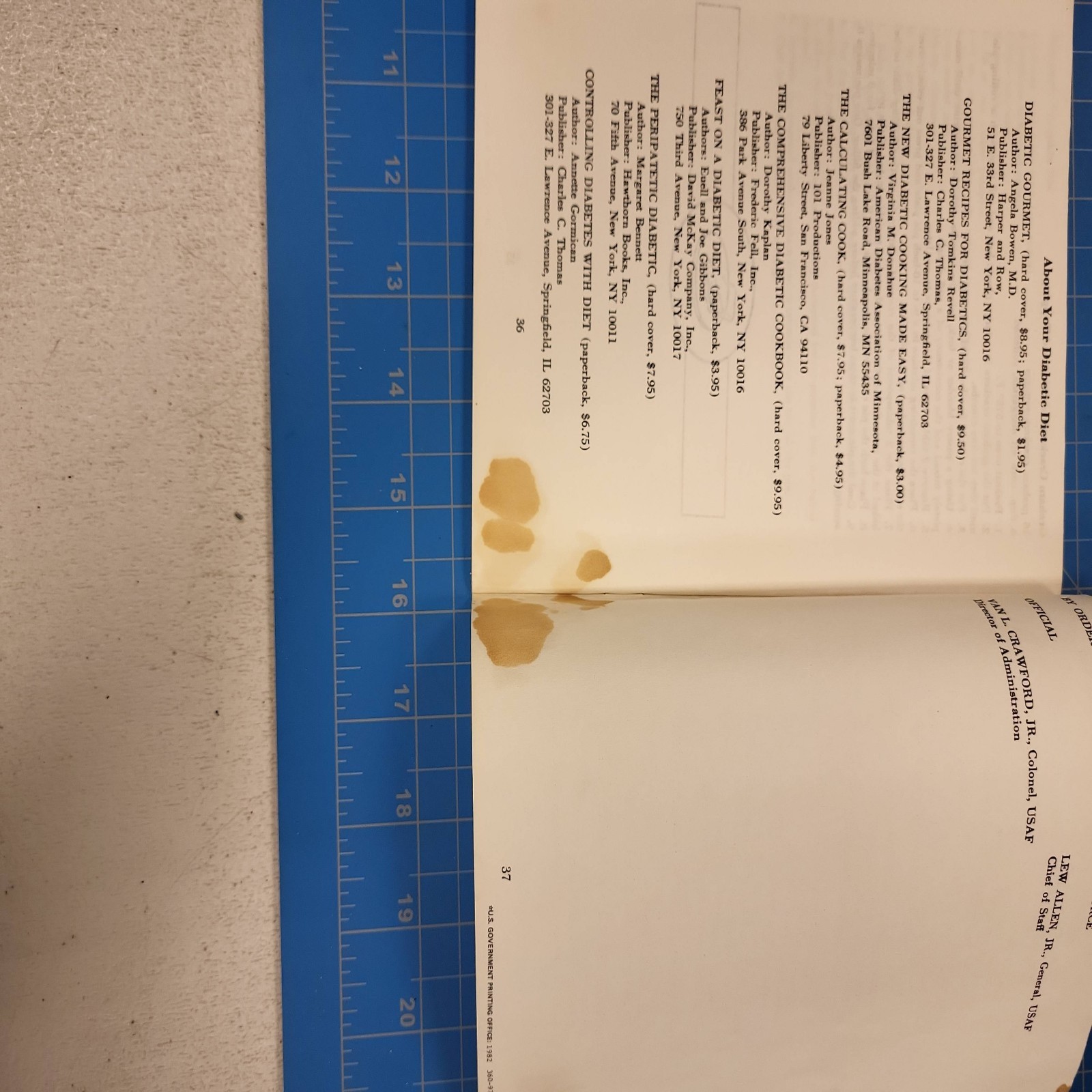 1981 AFP 160-146 Recipes Patient with Diabetes Air Force Medical Pamphlet Vintag