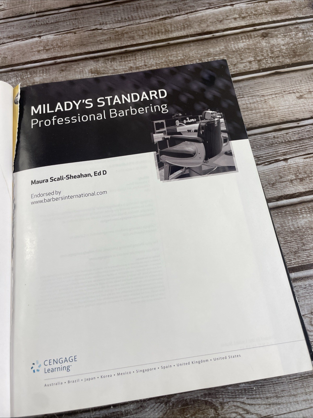 Milady’s Standard Professional Barbering by Milady 2011 HC Acceptable Condition