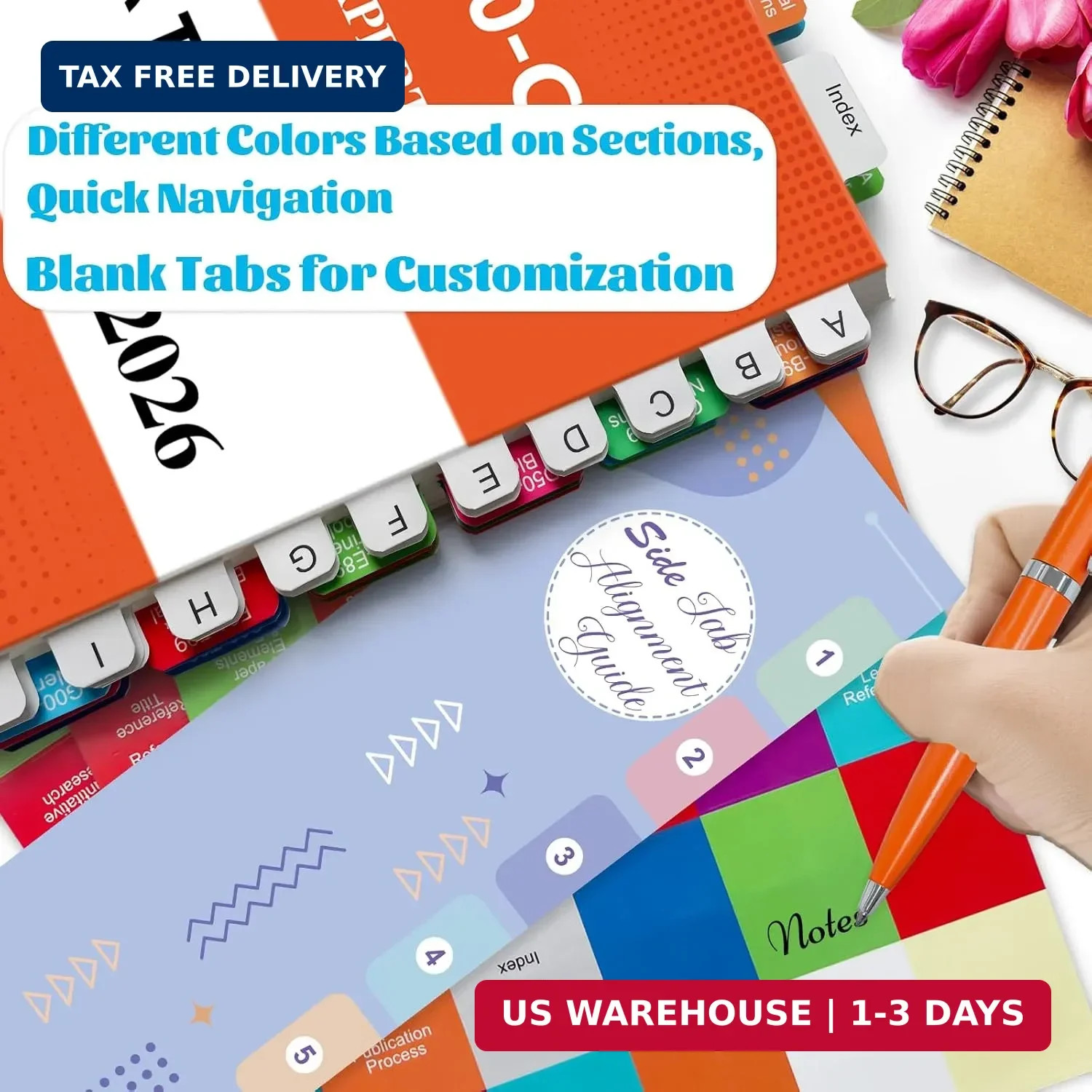 Upgraded Index Tabs for CPT 2026 & ICD-10-CM 2026-AAPC Version, Complete Book Ta