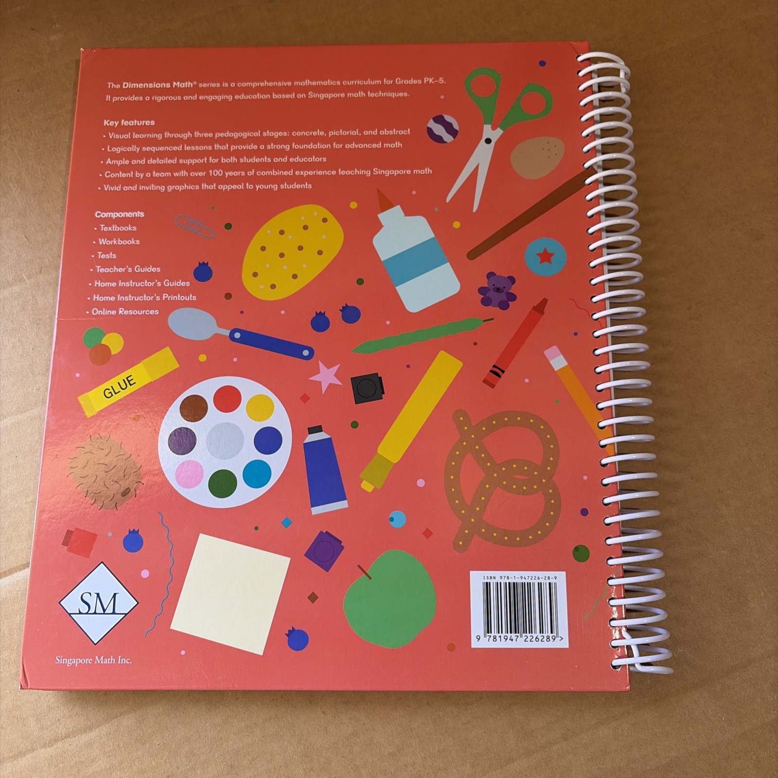 Dimensions Math Teacher’s Guide PKA Spiral Bound Singapore Math Very Good