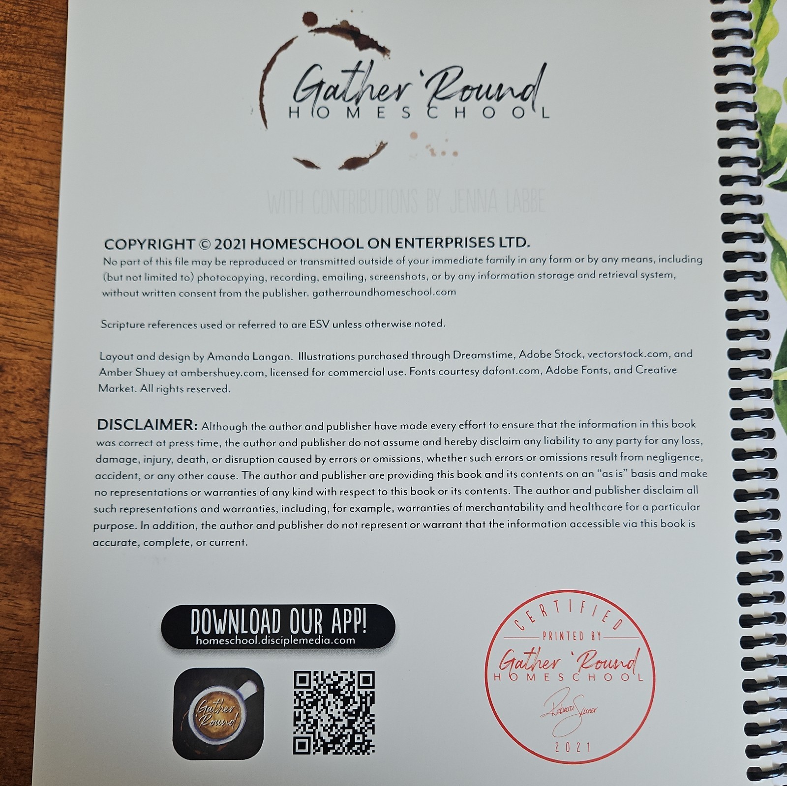 Gather Round Homeschool Oceans Teacher’s Guide Unit Study Book Spiral Bound