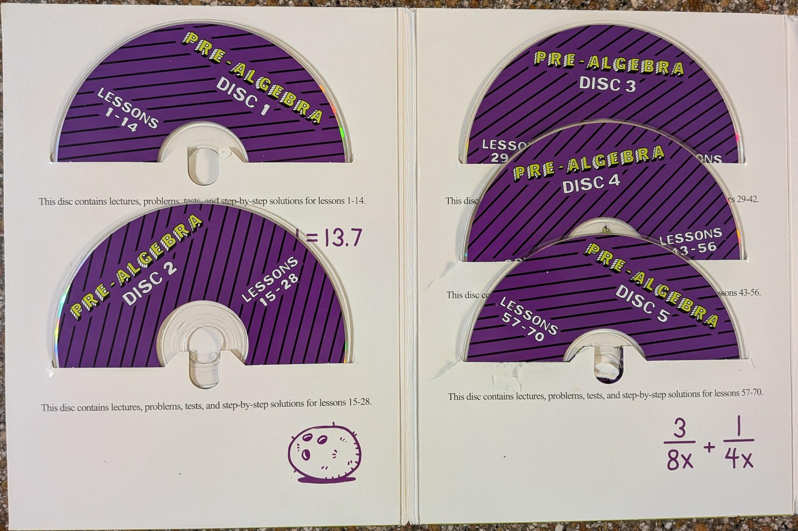 Teaching Textbooks Pre-Algebra 2.0 CD Textbook Self-Grading Set Homeschool Math