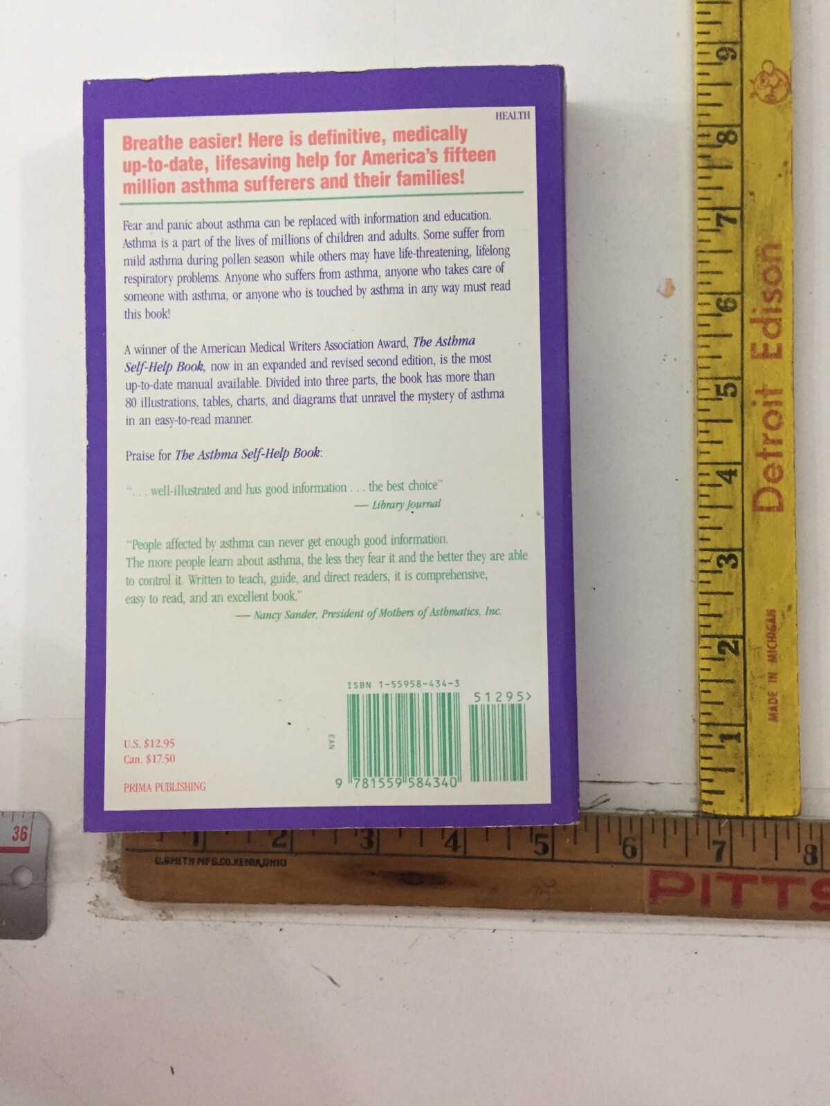 Asthma Self-Help Book – Paul J. Hannaway (1994, Paperback, Revised)