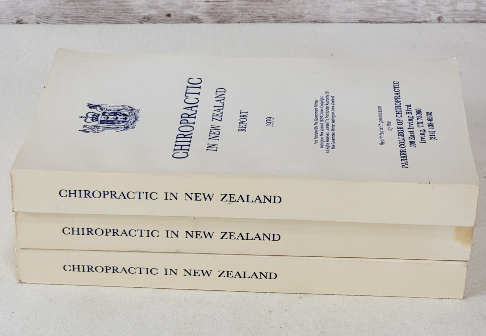 Bulk Lot of 7 Chiropractic in New Zealand 1979 Report Parker College Reprints