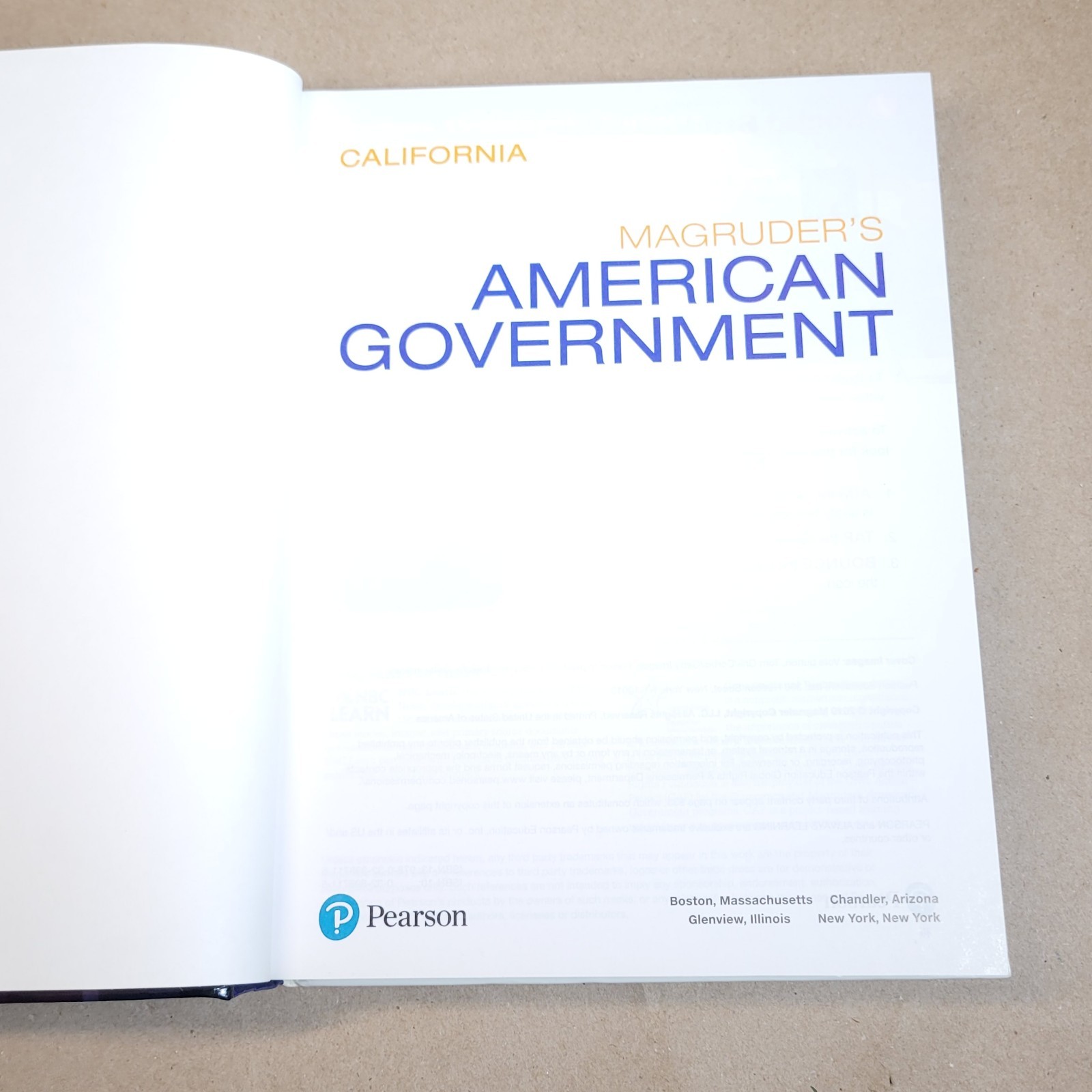 Magruder’s American Government – California – Hardcover, by Daniel Shea