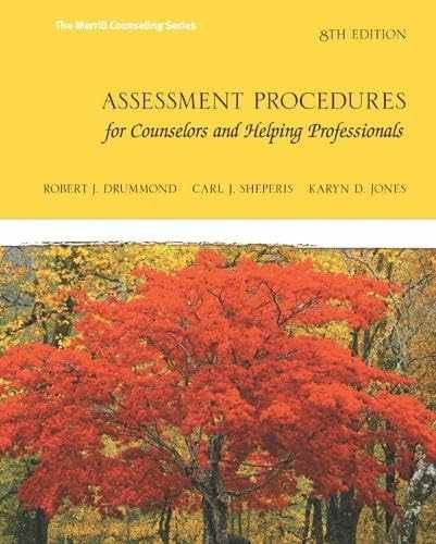 Assessment Procedures for – Hardcover, by Drummond Robert J.; – Very Good