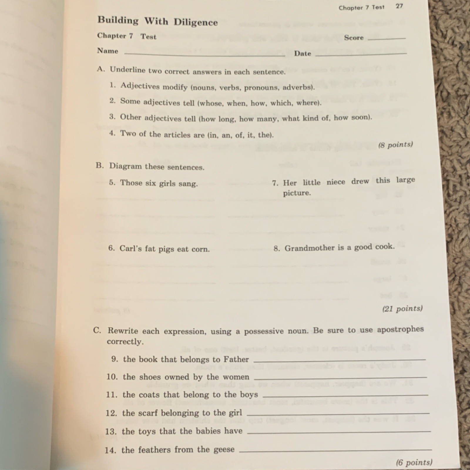 Rod and Staff Publishers Building With Diligence English Textbook Set